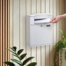 Post Box White Wall Mounted