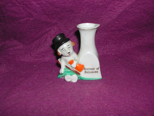 Antique porcelain dog - dog, in