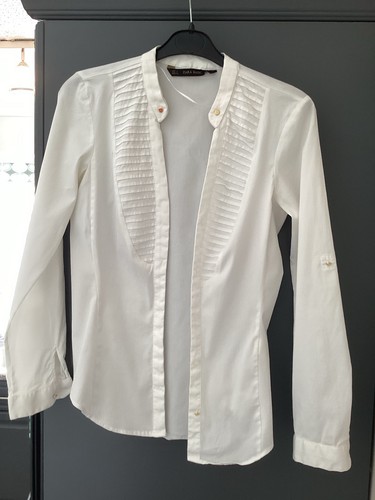 Zara womens crisp white blouse - crisp,