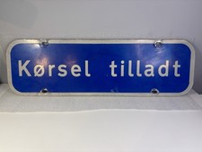 Danish Denmark Metal Road Sign