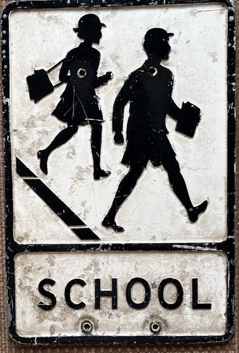 School road sign vintage - school,
