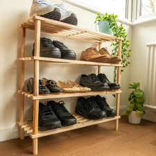 4 Tier Bamboo Shoe Rack