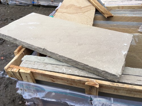 Thick natural stone hearth - thick,