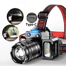 Most Powerful 99000000LM LED Zoomable Headlamp Rechargeable Head Torch Headlight