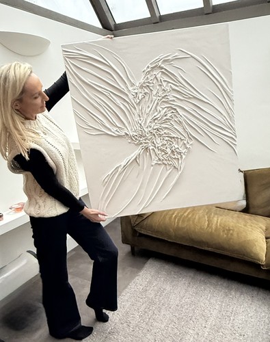Large plaster wall art - wall,
