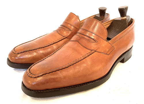Barker tan brown penny loafers - brown,