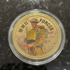 Westminster WW2 Forces Collection Gold Plated Medallion Coin. 16