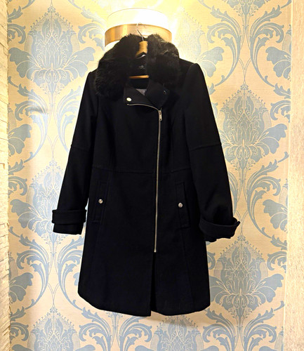 Wallis women black faux fur - black,