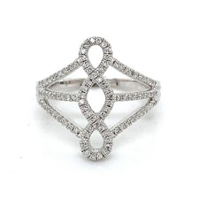 14k White Gold Pave .35CTW