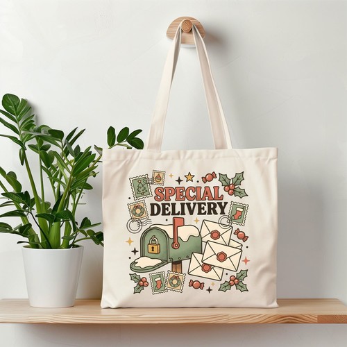 Letter box mail tote christmas - letter,
