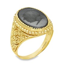 9ct yellow gold intaglio - yellow,