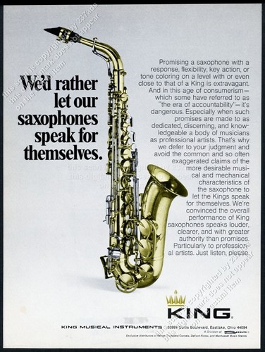 1974 king saxophone photo - 1974,