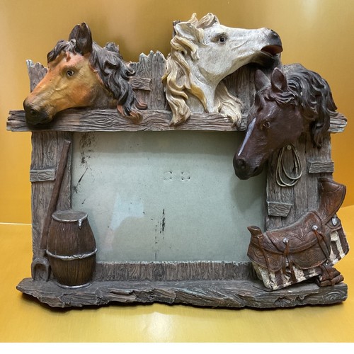 Western horse resin picture - western, 3d