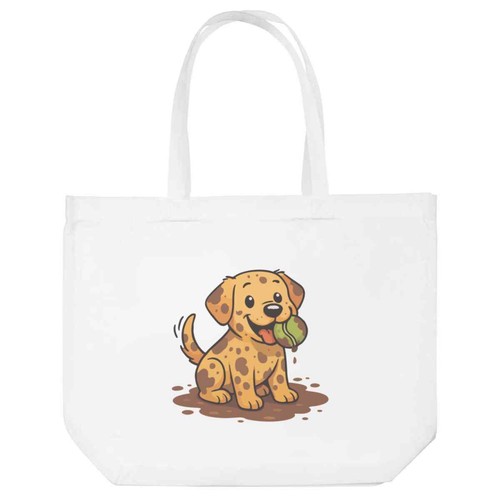 Muddy labrador puppy tote - 'muddy,