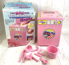 Vintage Bluebird Big Pink Washing Machine with accessories & Box - Really Washes