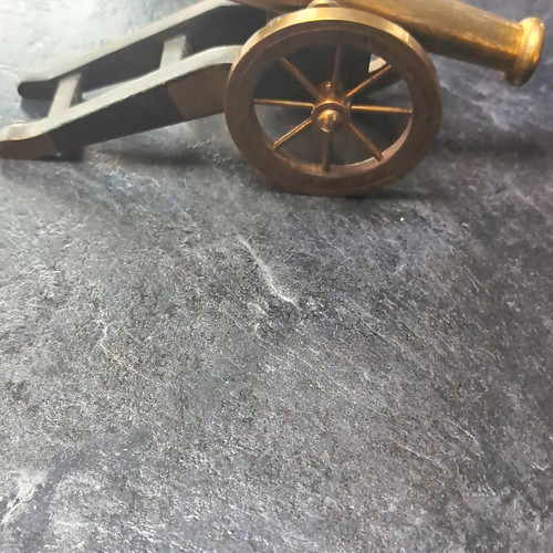 Brass miniature cannon - miniature, with