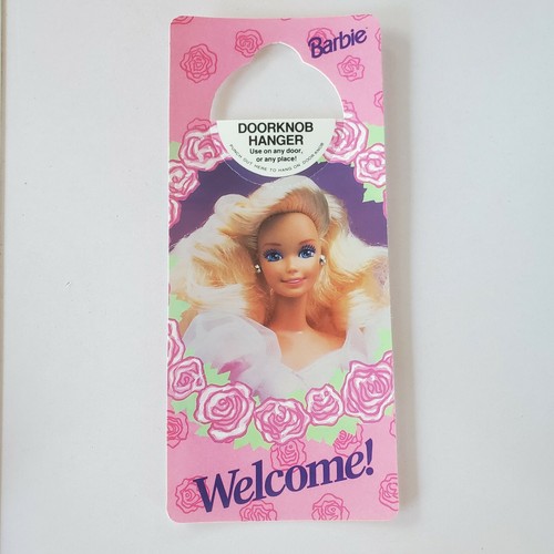 Barbie welcome doorknob - barbie, hanger
