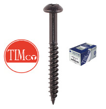 BLACK WOOD SCREWS POZI ROUND