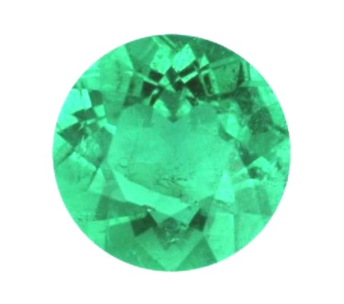 Natural green emerald round - natural,