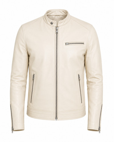 Men cream real lambskin - men’s,
