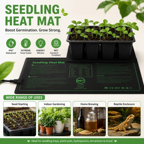 5x25cm seedling heat mat - heat,