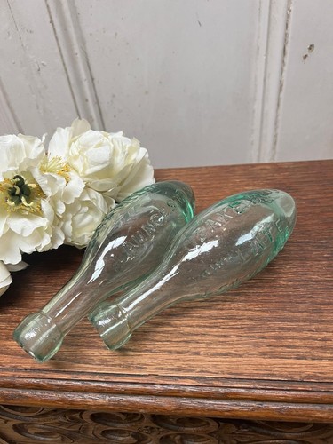Pair antique glass - a, of