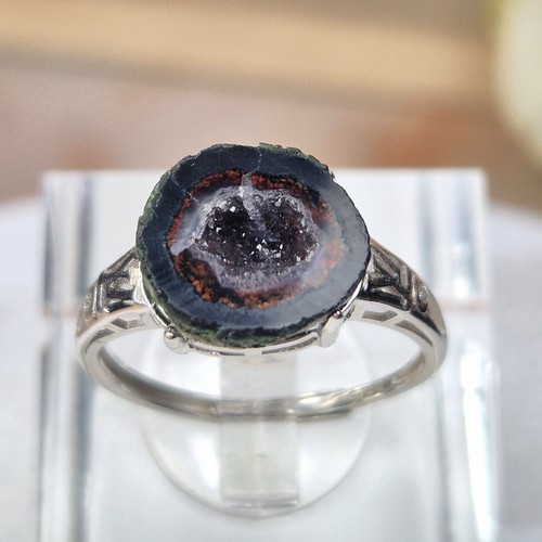Geode druzy agate adjustable - geode,