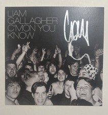 Liam Gallagher Hand Signed Oasis C’Mon You Know Card Authentic Official Live 25