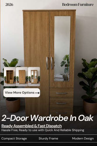 Ready assembled oak - ready, 2-door