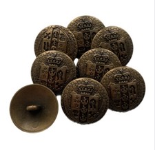 Eight x  20mm Military Buttons