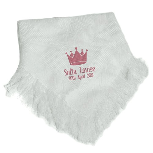 Personalised baby shawl - shawl, large