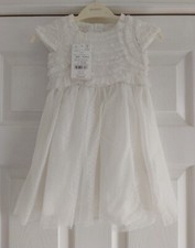 NEW Monsoon - 12 - 18 Months - Ivory Ruffle & Sequin Bodice Tulle Dress