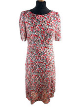 Autonomy Red Floral Midi Dress
