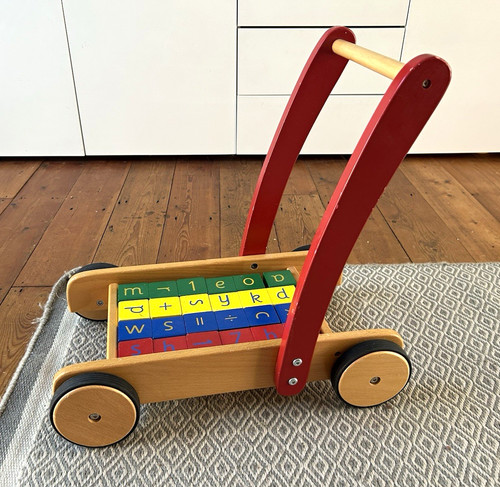 Wooden baby push walker - wooden,
