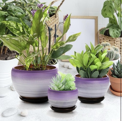 Set ceramic flower pots - ceramic,