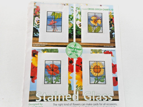 Floral stained glass style - floral, glass-style