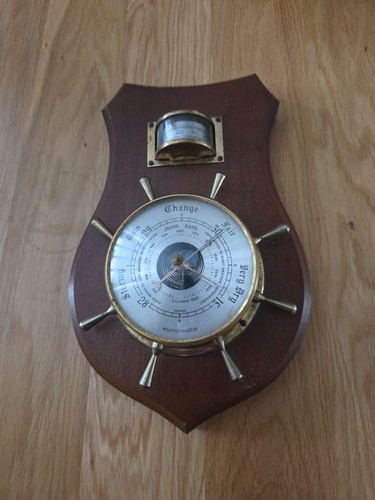 Vintage barometer shaped like - vintage,