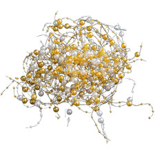 White Gold Pearl Beaded