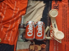 Stranger Things Lot: New Coke Cans (Empty)x2/Coke Zero Bottle (Empty)/Phone 