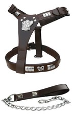 Staffy Leather Dog Harness