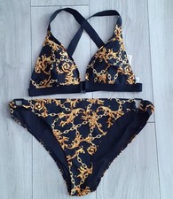 Womens Swimwear 2 Piece Bikini Set With Padded Crossback Bikini Top & Bottoms