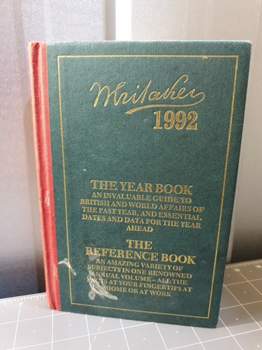 Whitakers almanack 1992 year - almanack,