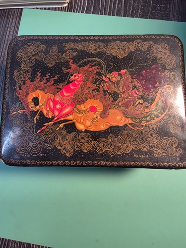 Russian palekh lacquered box - russian,