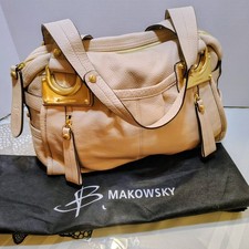 B. MAKOWSKY Handbag Ivory /Tan
