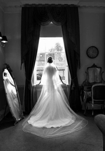 Ivory cathedral length wedding - ivory,