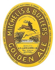 Beer Label: Mitchells & Butlers, Birmingham, Golden Ale 82mm tall
