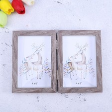 4 X6 Fashion Picture Frame Wooden Double Sided Small Frames Table Photo