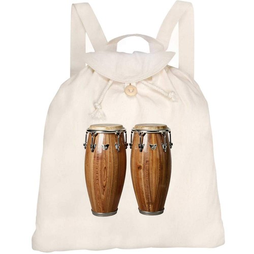Conga drums canvas rucksack - 'conga,
