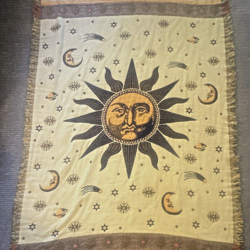 Bohemian woven sun moon star - sun,
