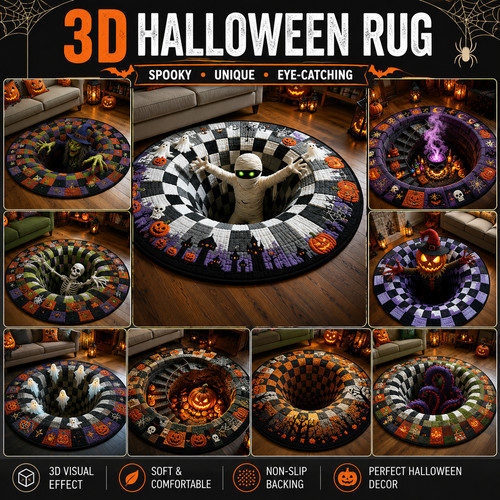 Halloween rug novelty ghost - 3d,